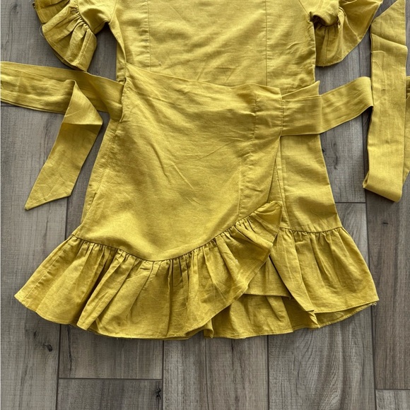 Storets Yellow Dress with Ruffle Sleeves - Picture 4 of 6